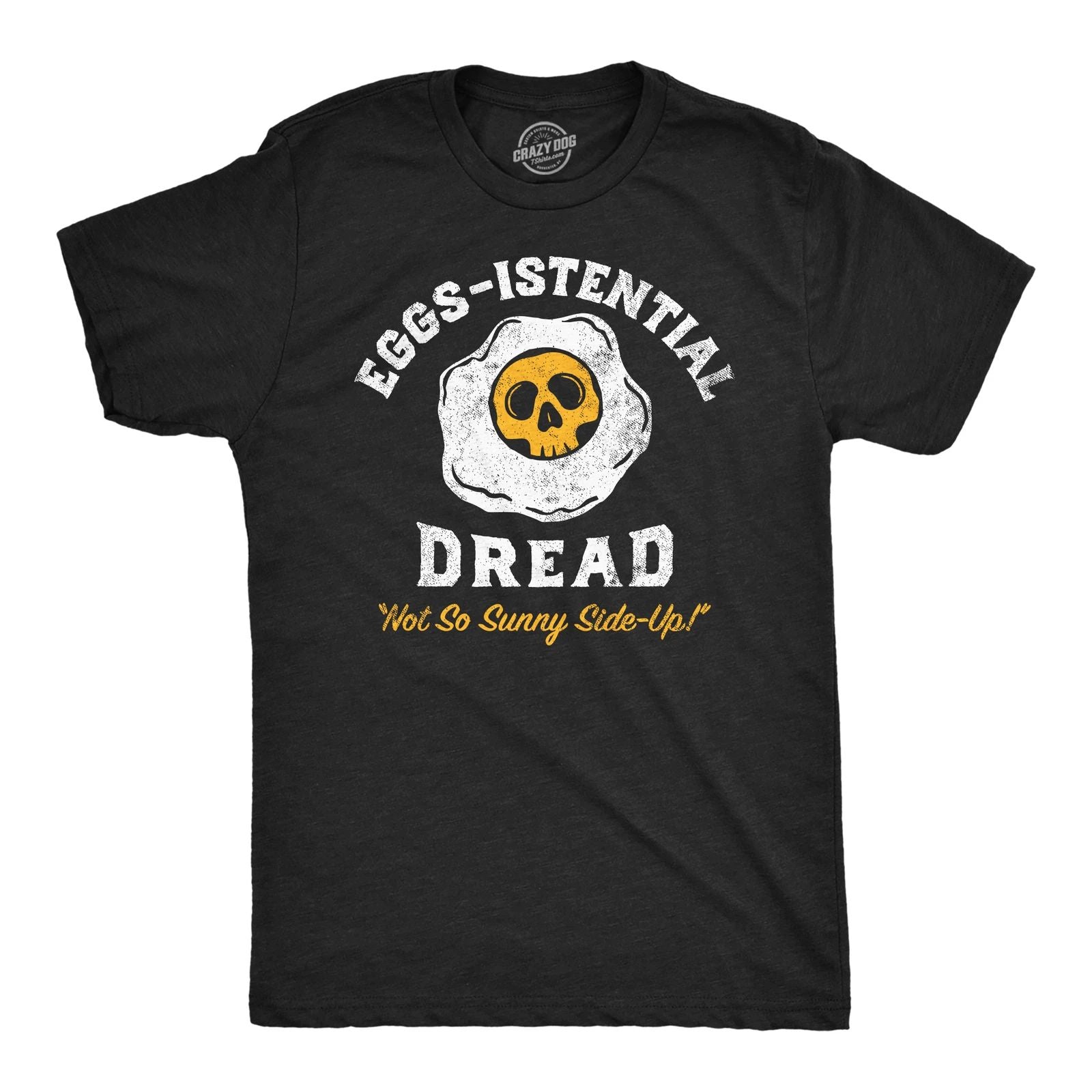 Mens Funny T Shirts Eggs Istential Dread Sarcastic Food Graphic Novelty Tee for