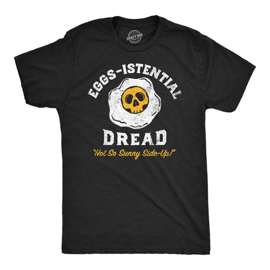Mens Funny T Shirts Eggs Istential Dread Sarcastic Food Graphic Novelty Tee for