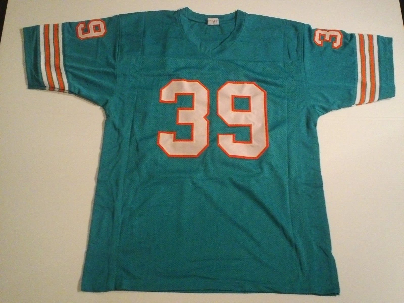 Custom Larry Csonka Teal Mesh Football Jersey