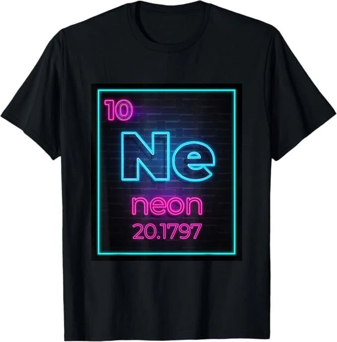 Neon Element Of The Chemistry Periodic Table For Scientists T-Shirt