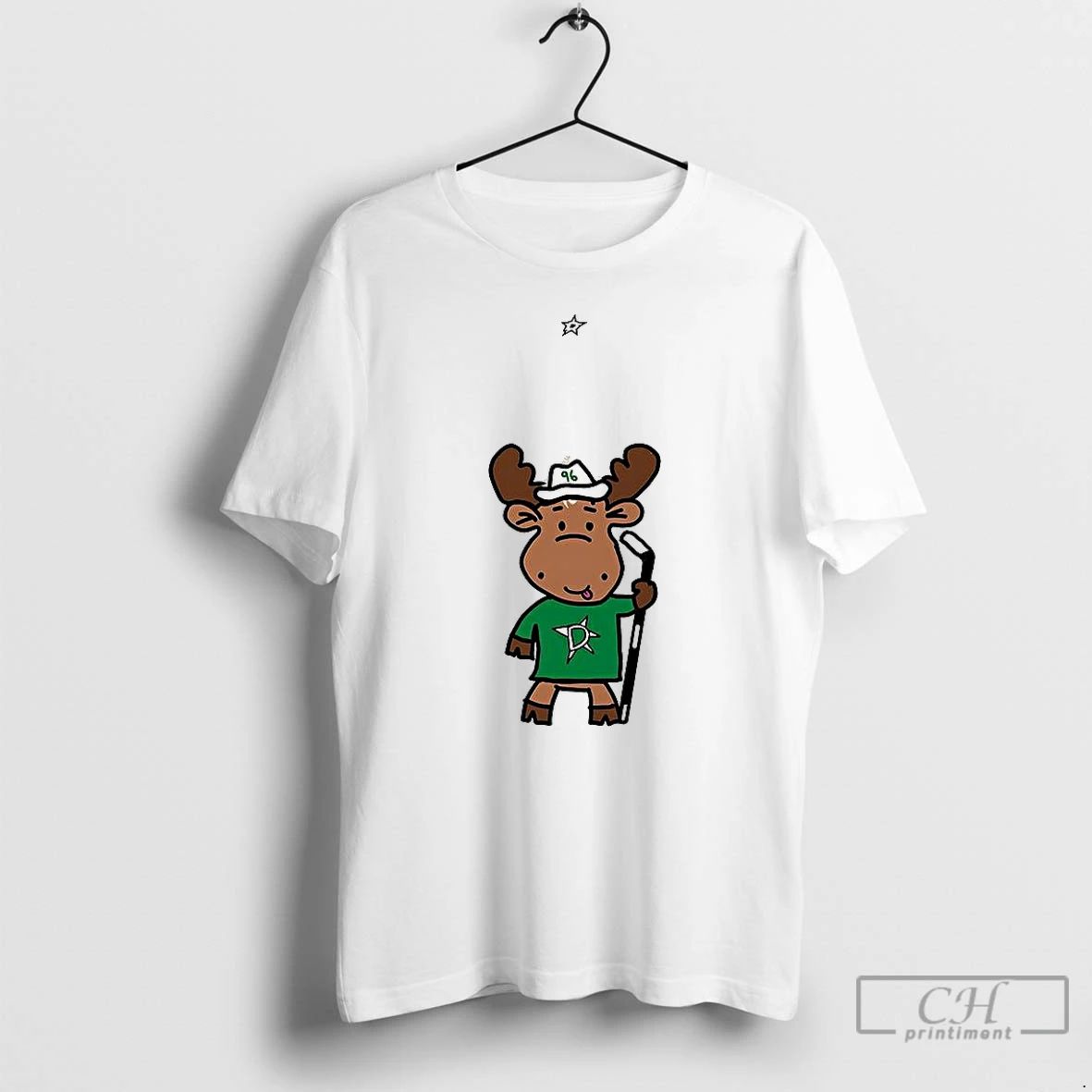 Premium Dallas Stars Hockey Doodle Moose T Shirts