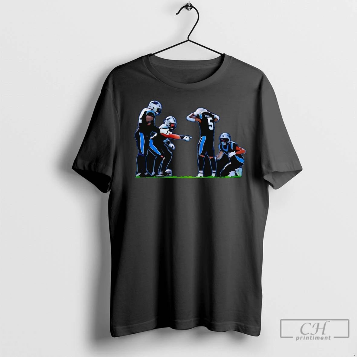 Premium Rico Dowdle Touchdown Celebration Carolina Panthers