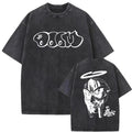 MF DOOM Washed Black Graphic T Shirt Hip Hop Rap Streetwear Unisex Tee S-XXL