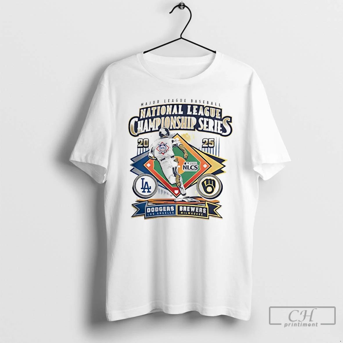 Classic Brewers Vs Dodgers 2025 Nlcs Matchup T Shirts