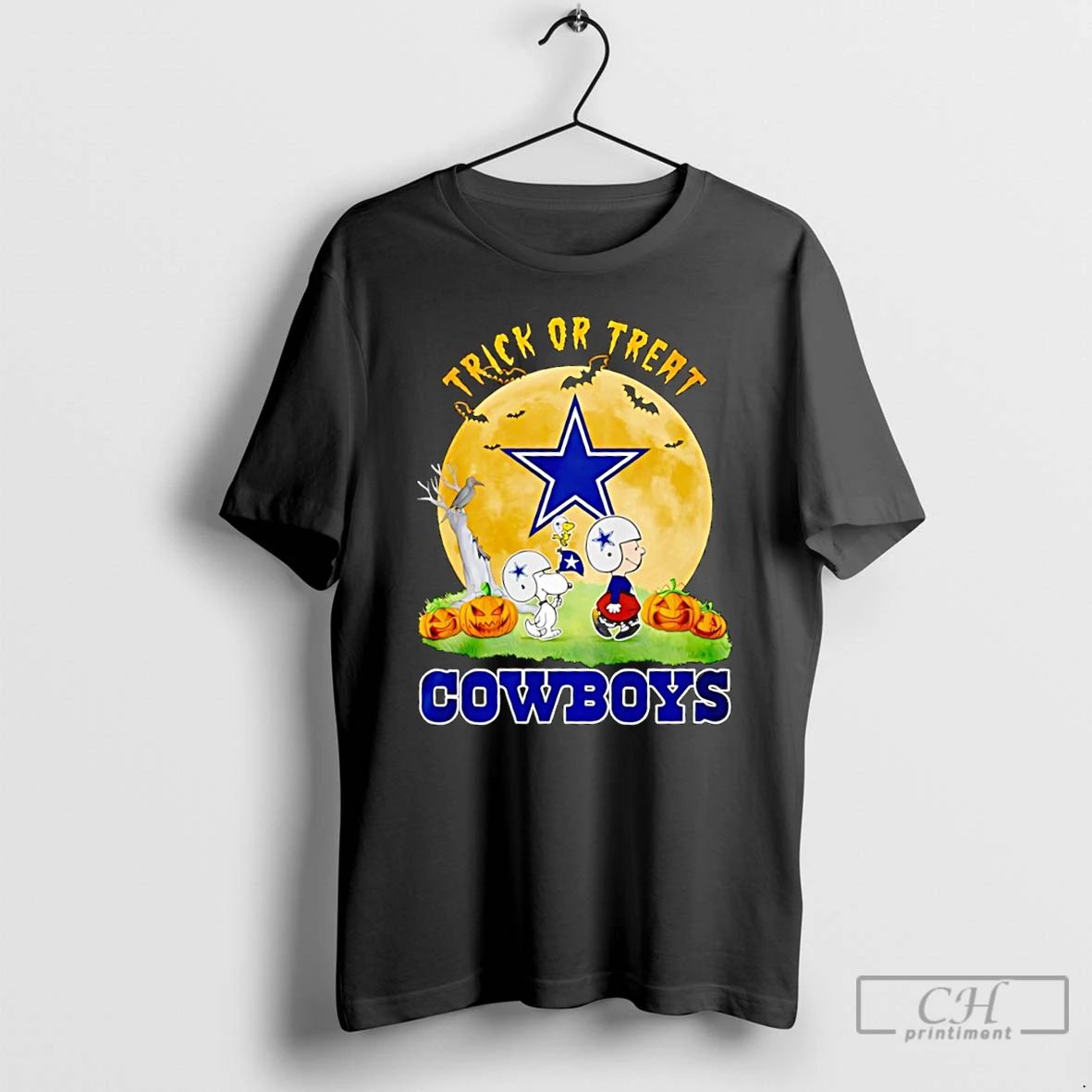 Classic Dallas Cowboys X Peanuts Characters Trick Or Treat Halloween T Shirts