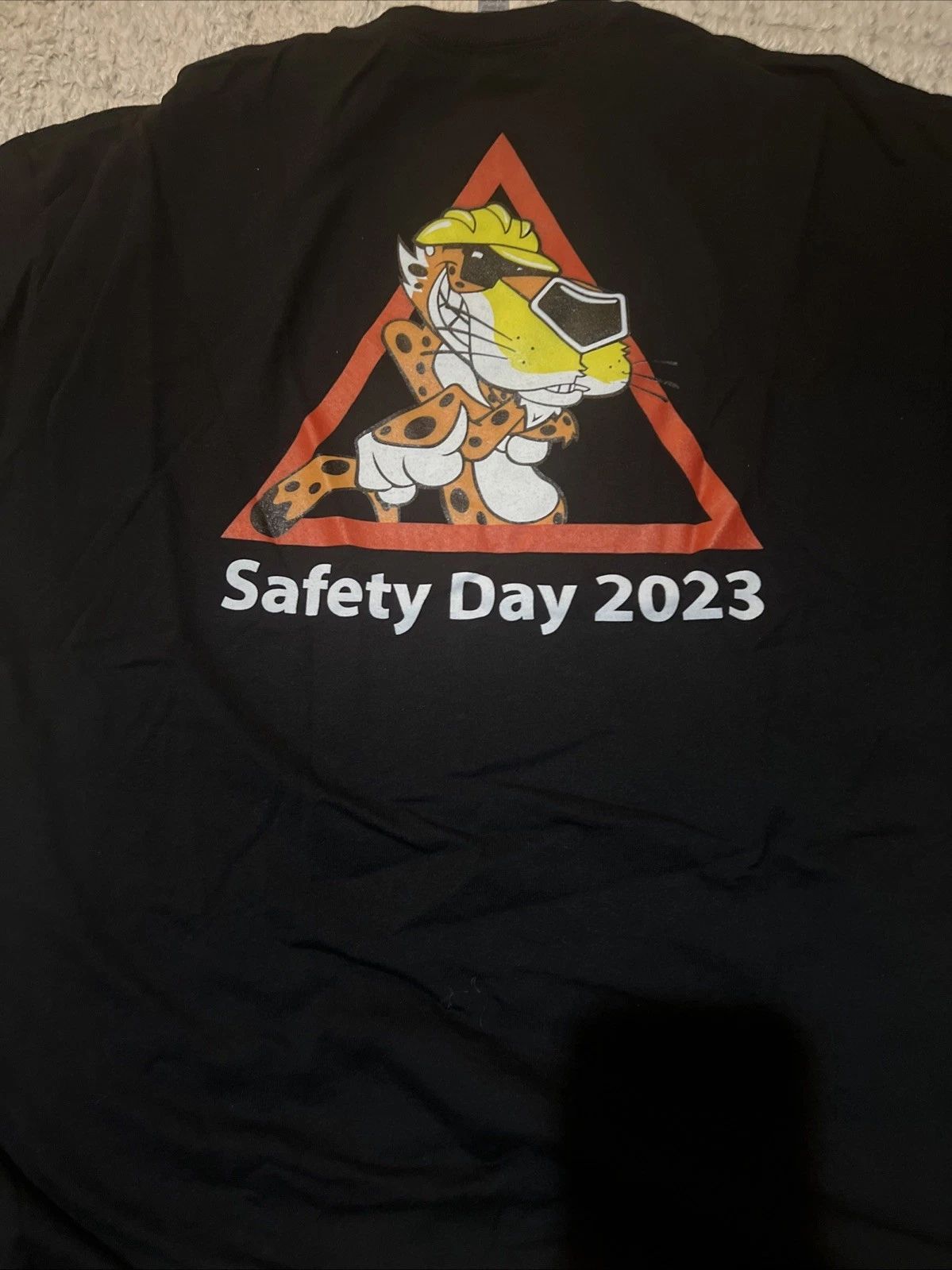 Frito lay CHEETOS Retro black T-shirt Size 2XL Work Safe Logo Short Sleeves