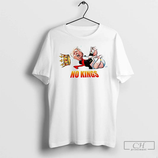 Classic Trump King Baby No Kings Caricature T Shirts