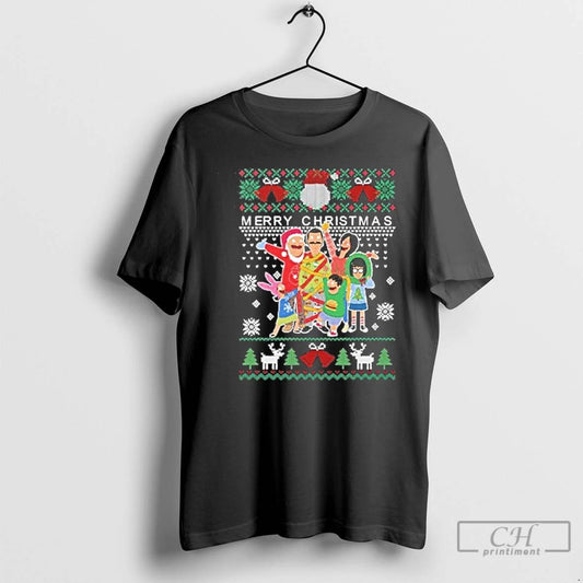 Premium Bobs Burgers Family Merry Christmas T Shirts