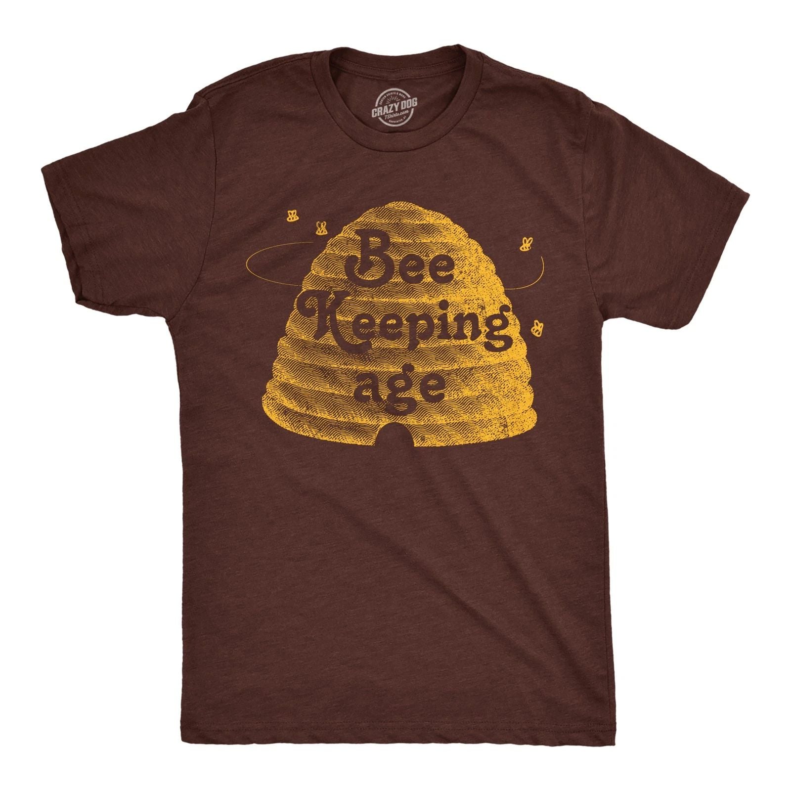 Mens Funny T Shirts Bee Keeping Age Sarcastic Novelty Graphic Tee for Men