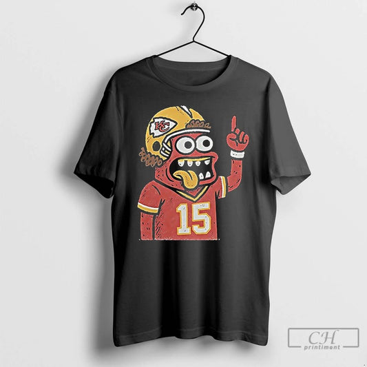 Classic Kansas City Chiefs Patrick Mahomes Mascot Cartoon Shirts