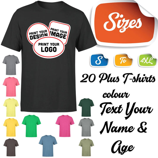 Personalised Mens T Shirt Printing Custom Photo Text Print Your Own Design 2T1A1