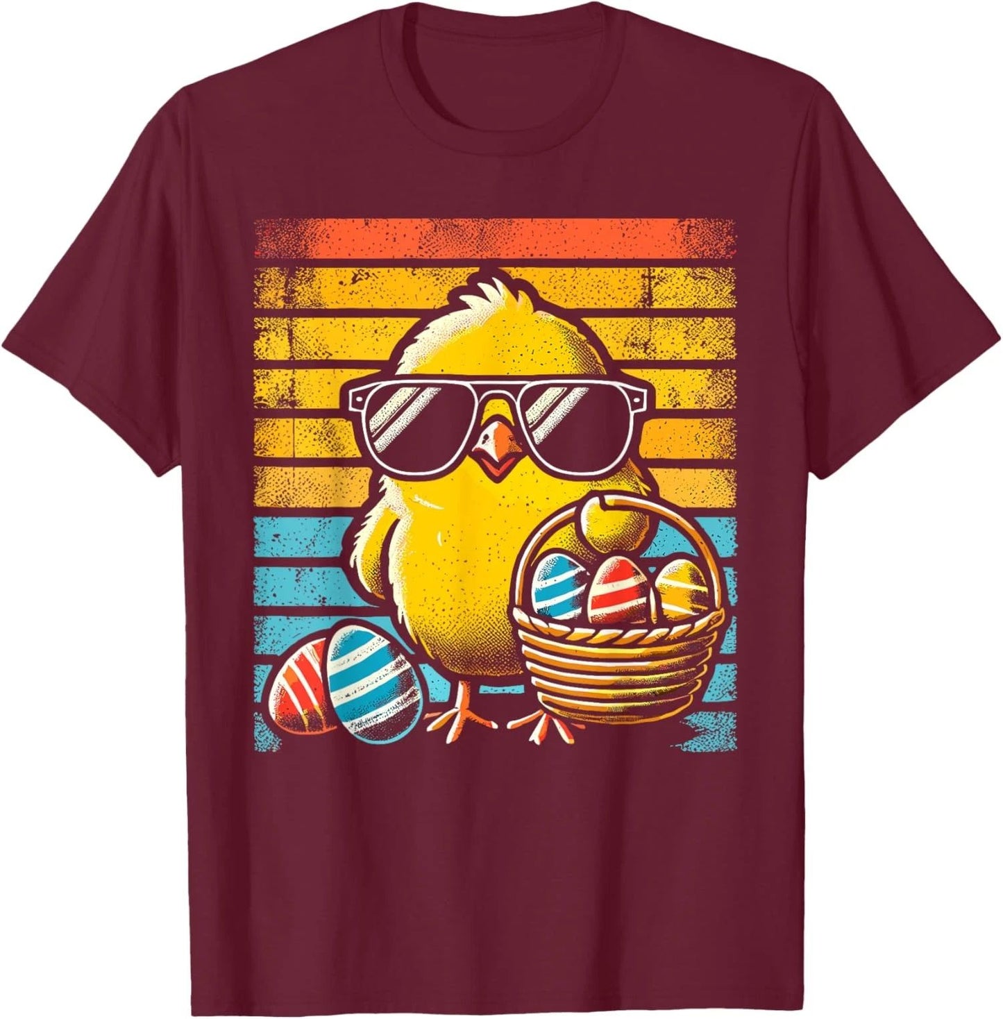 Retro Happy Easter Chick Funny Easter Cute Design Unisex T-Shirt