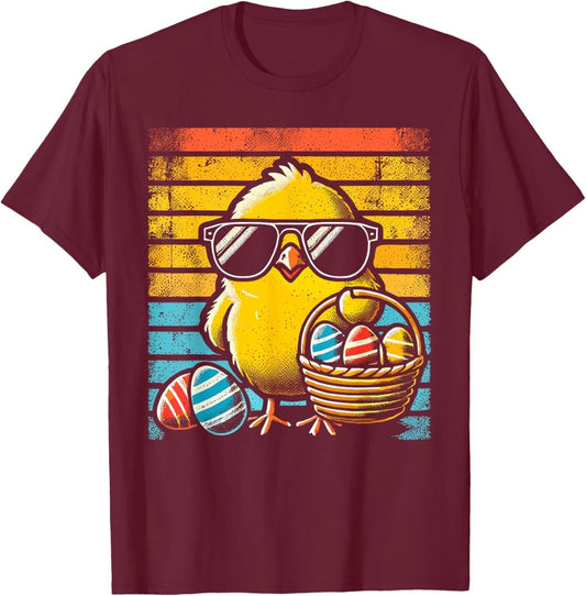 Retro Happy Easter Chick Funny Easter Cute Design Unisex T-Shirt