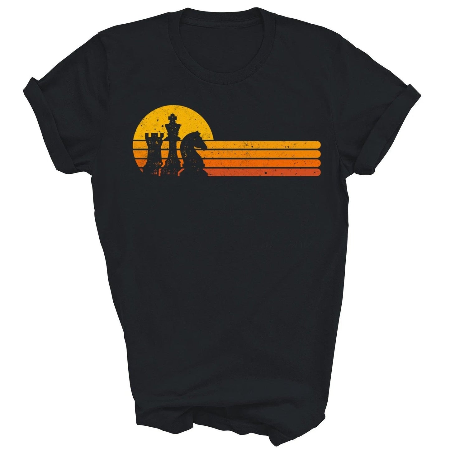 Vintage Chess Player Sunset Pieces Unisex Shirt Gift