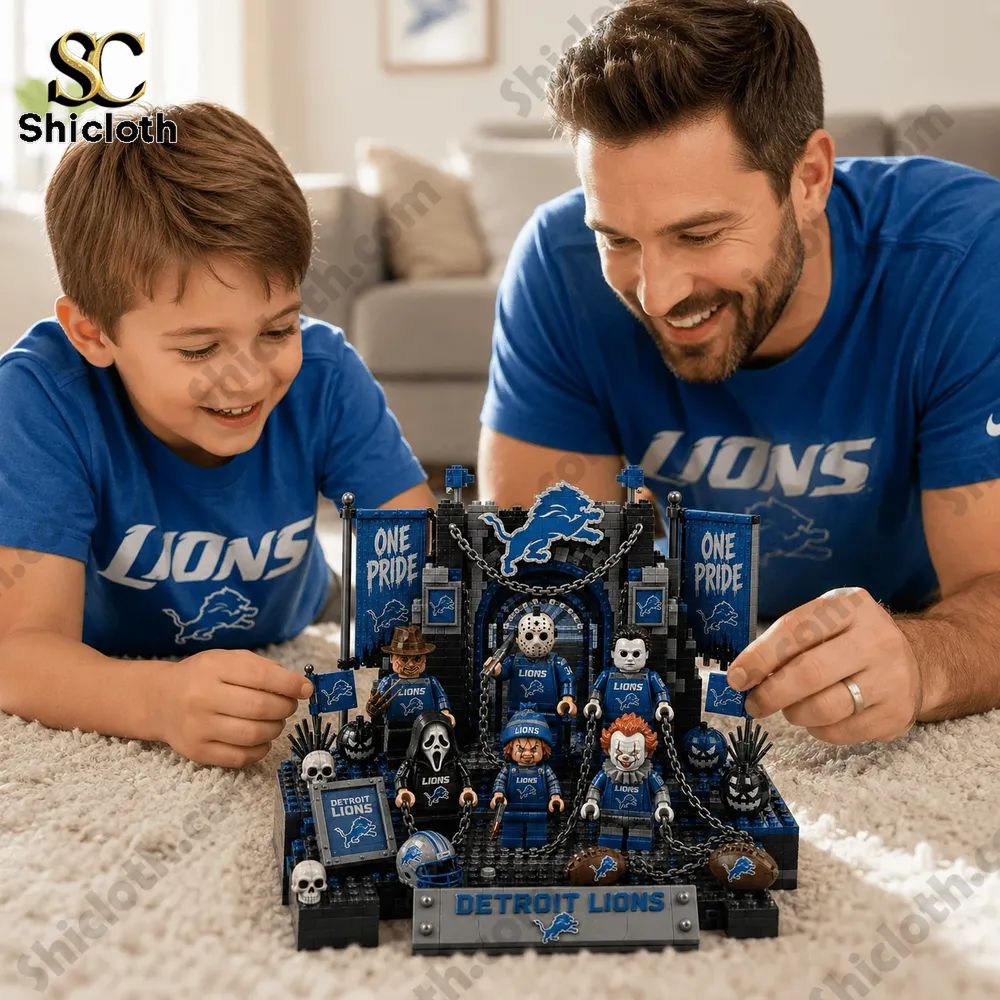 Detroit Lions Horror Collector Series Halloween Building Brick Set