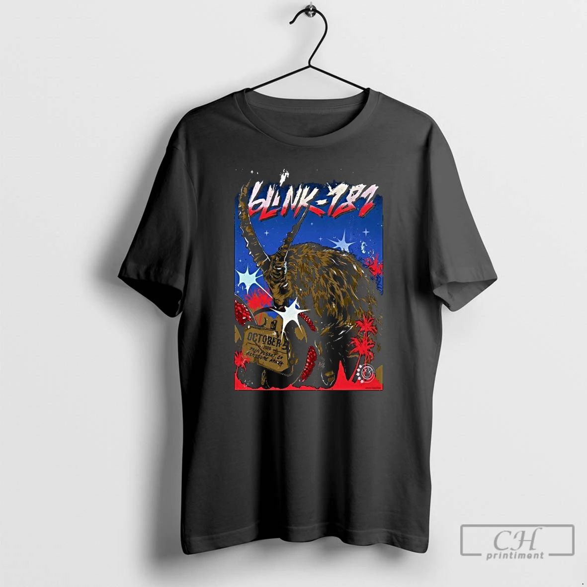 Premium Blink 182 10 5 2025 Palm Desert Ca Goat T Shirts