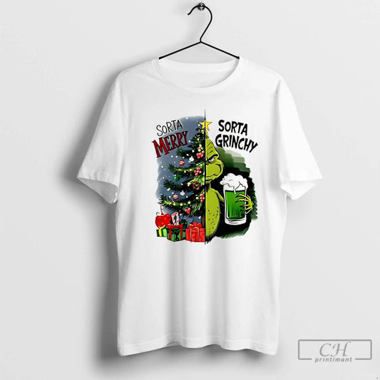 Premium Grinch Sorta Merry Sorta Grinchy Christmas Christmas T Shirts
