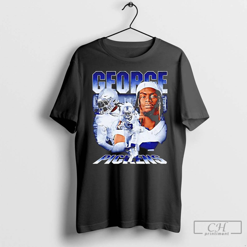 Premium George Pickens Dallas Cowboys Football Player Collage Vintage T Shirts