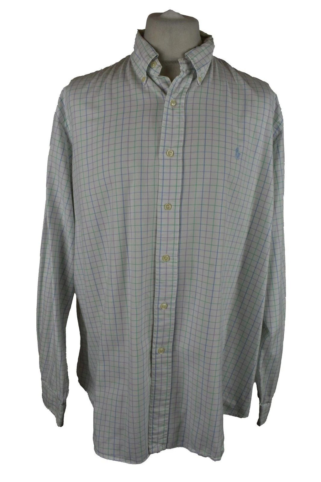 RALPH LAUREN Blue Long Sleeve Shirt size 2XL Mens Custom Fit Outdoors Outerwear