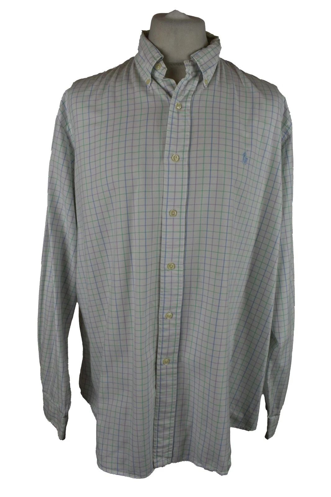 RALPH LAUREN Blue Long Sleeve Shirt size 2XL Mens Custom Fit Outdoors Outerwear
