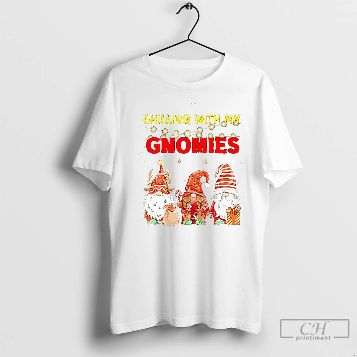 Classic Chilling With My Gnomies Christmas Lights T Shirts