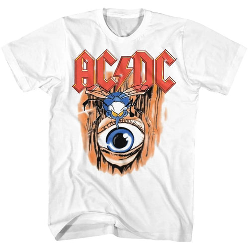 ACDC Vintage Fly On Wall White T-Shirt