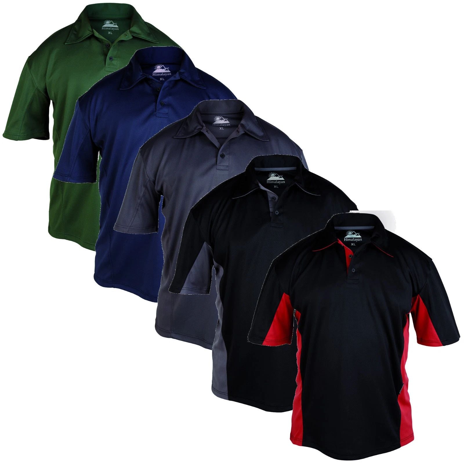 Himalayan Zephyr Mens Breathable Polyester Dri Fit Work T-Shirt Sport Polo Shirt