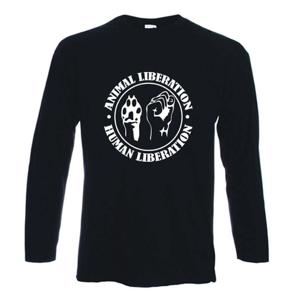 ANIMAL LIBERATION LONG SLEEVE T-SHIRT - Vegetarian Vegan Rights  Political