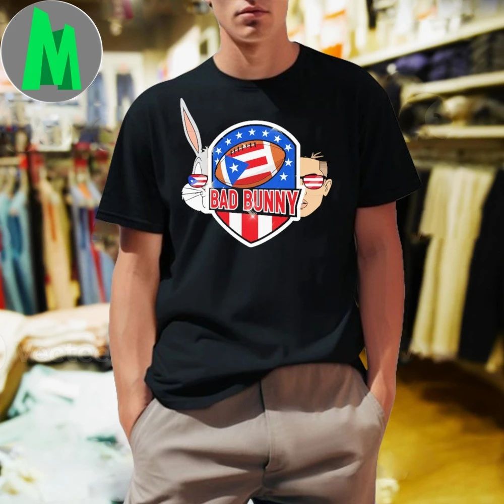 Original Bad bunny half face sticker bad bunny halftime show shirt