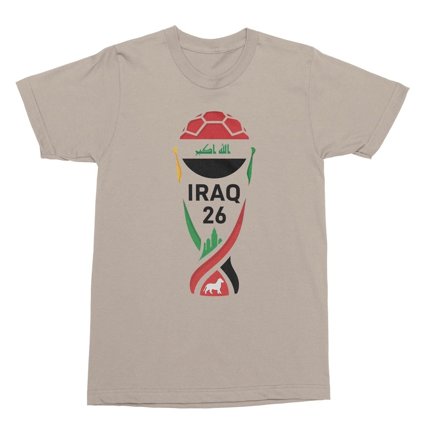 Iraq 26 Trophy Graphic – Soccer Fan Pride Unisex T-Shirt