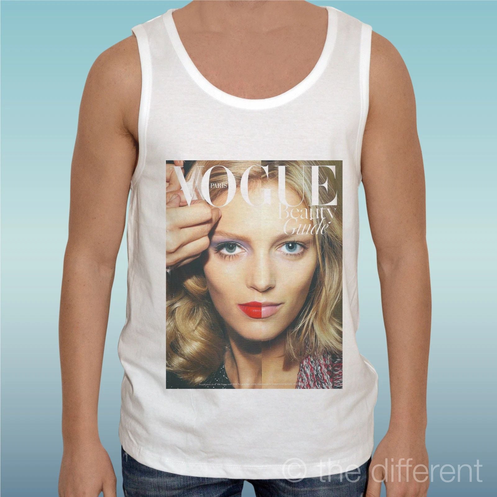 Canotta T-Shirt " Cover Fashion Colour of Newspaper Model " Tank Top Gift Idea