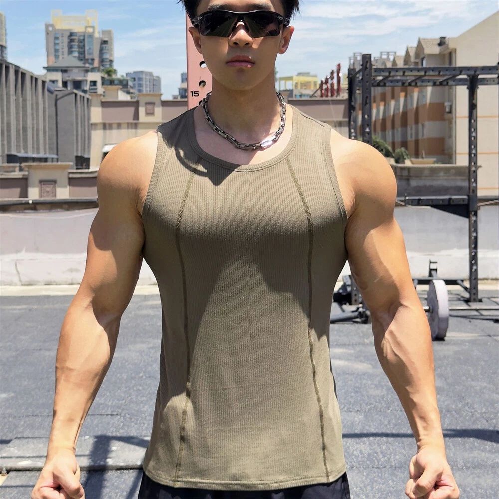Men Workout Tank Top Gym Athletic Sports Vest Fitness Bodybuilding Muscle Shirt