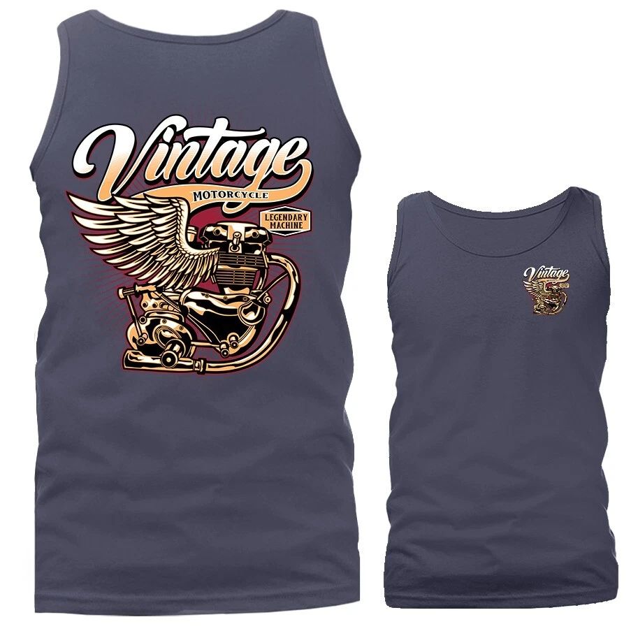 Legendary Machine Bikers Vintage Classic Custom Motorcycle Graphic Tank Top