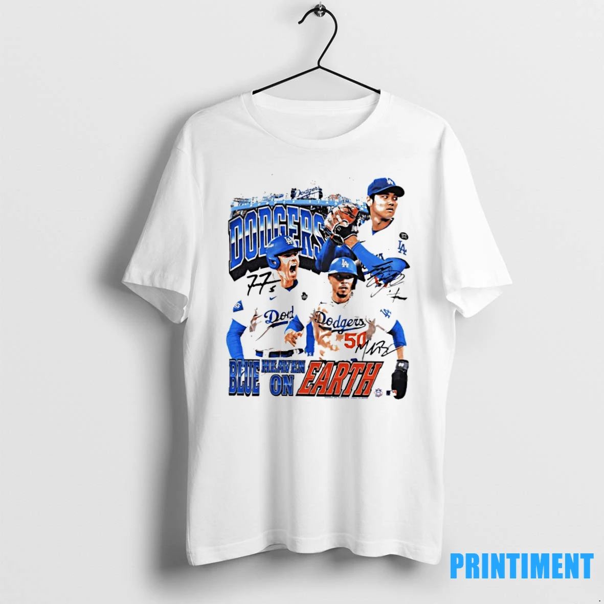 Los Angeles Dodgers Mlb Blue Heaven On Earth Tshirts Sweater