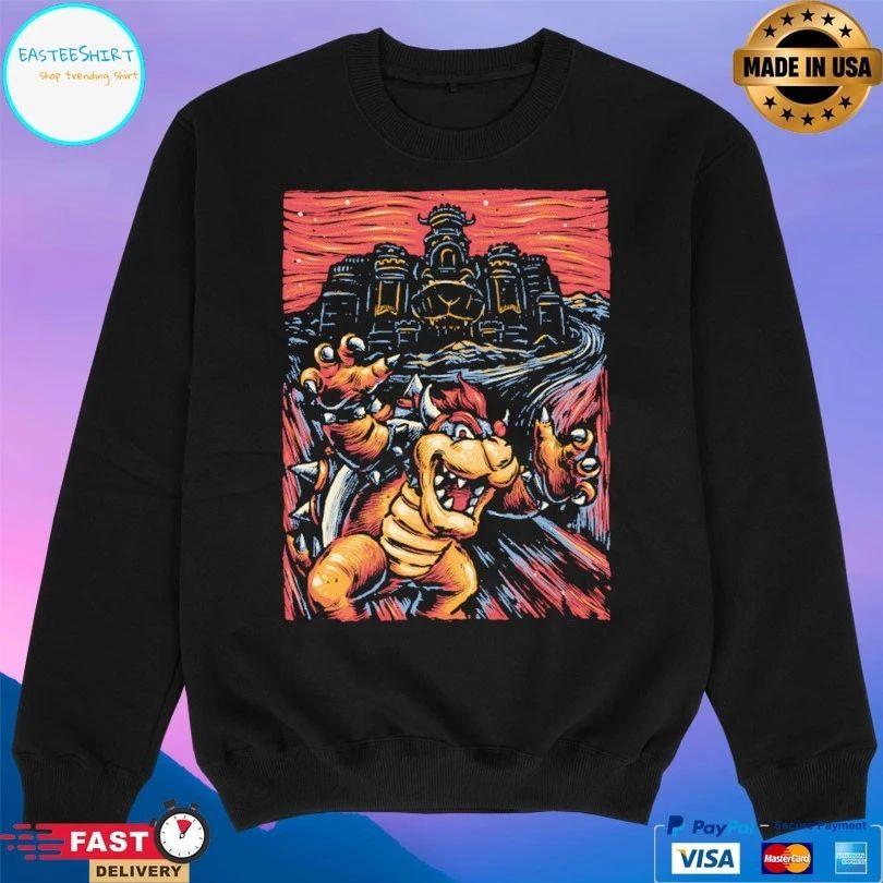 Bowser X Edvard Munch’s The Scream For The Princess T-shirt