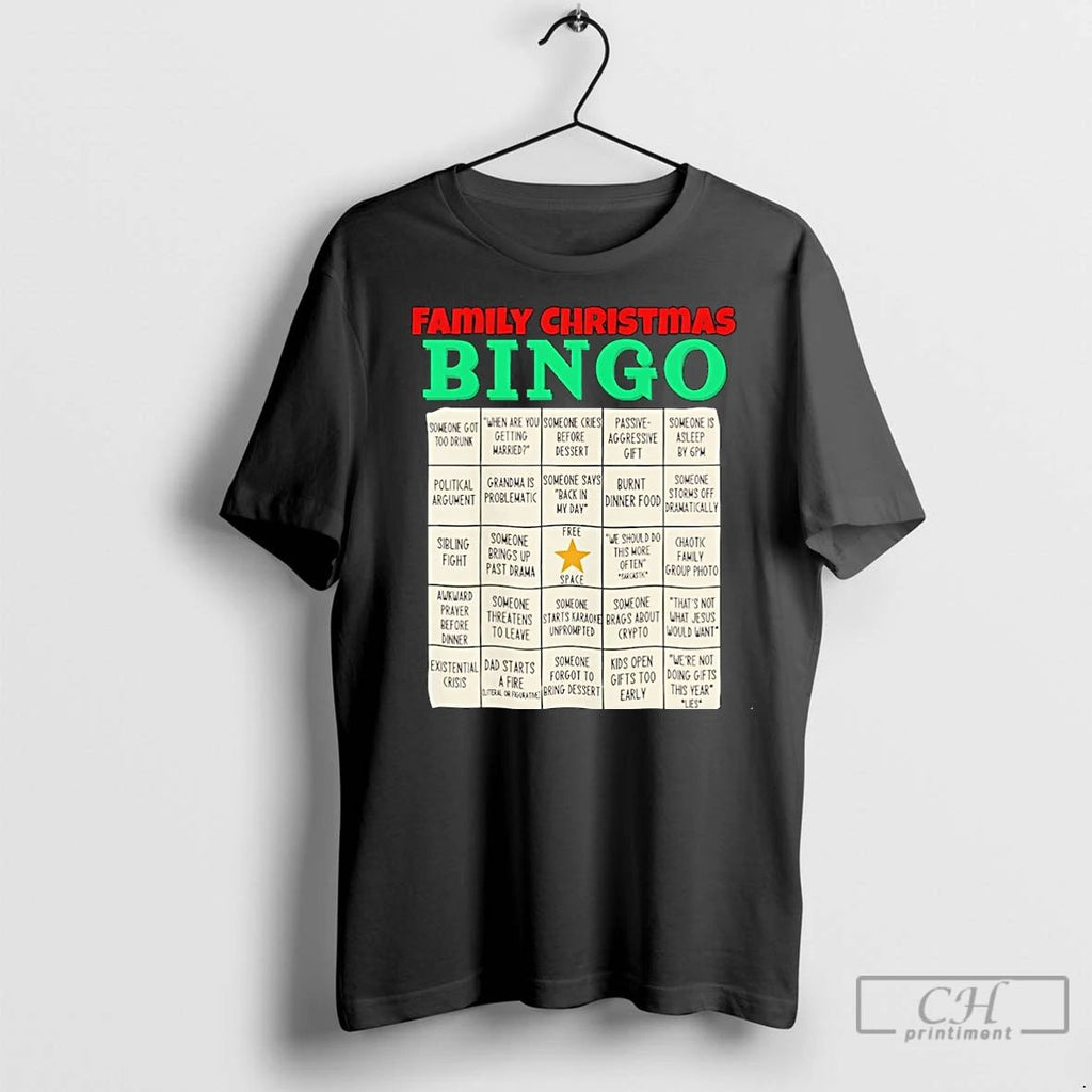 Classic Family Christmas Bingo Free Space Christmas Ornaments