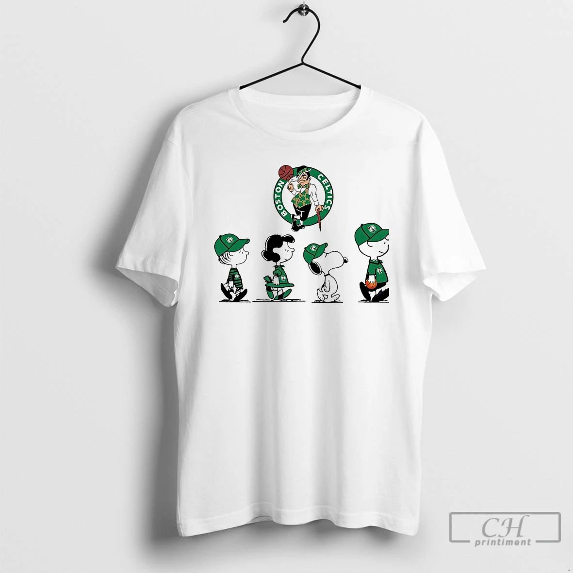 Classic Peanuts Characters Boston Celtics T Shirts