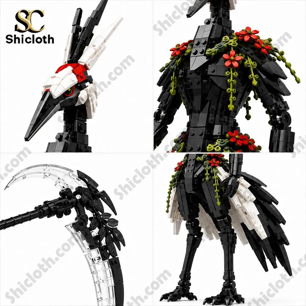 Crane Spirit Reaper Mystical Guardian Building Brick Set