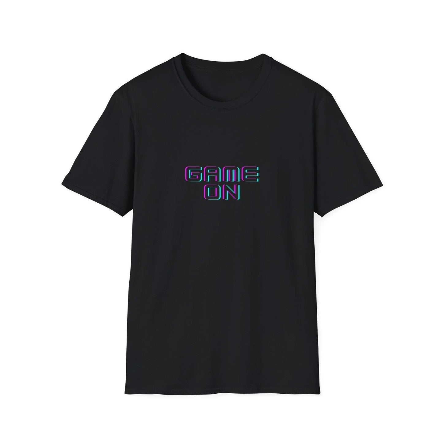 Black t-shirt Game On Retro Pixel text T-Shirt Gaming Tee
