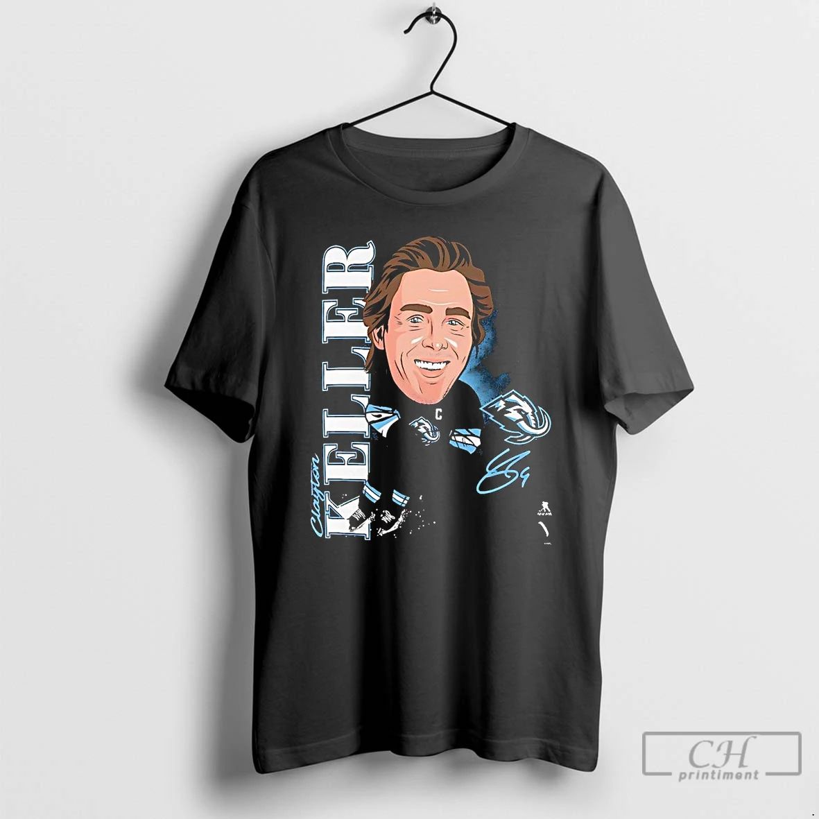 Premium Clayton Keller Caricature Signature Utah Mammoth T Shirts