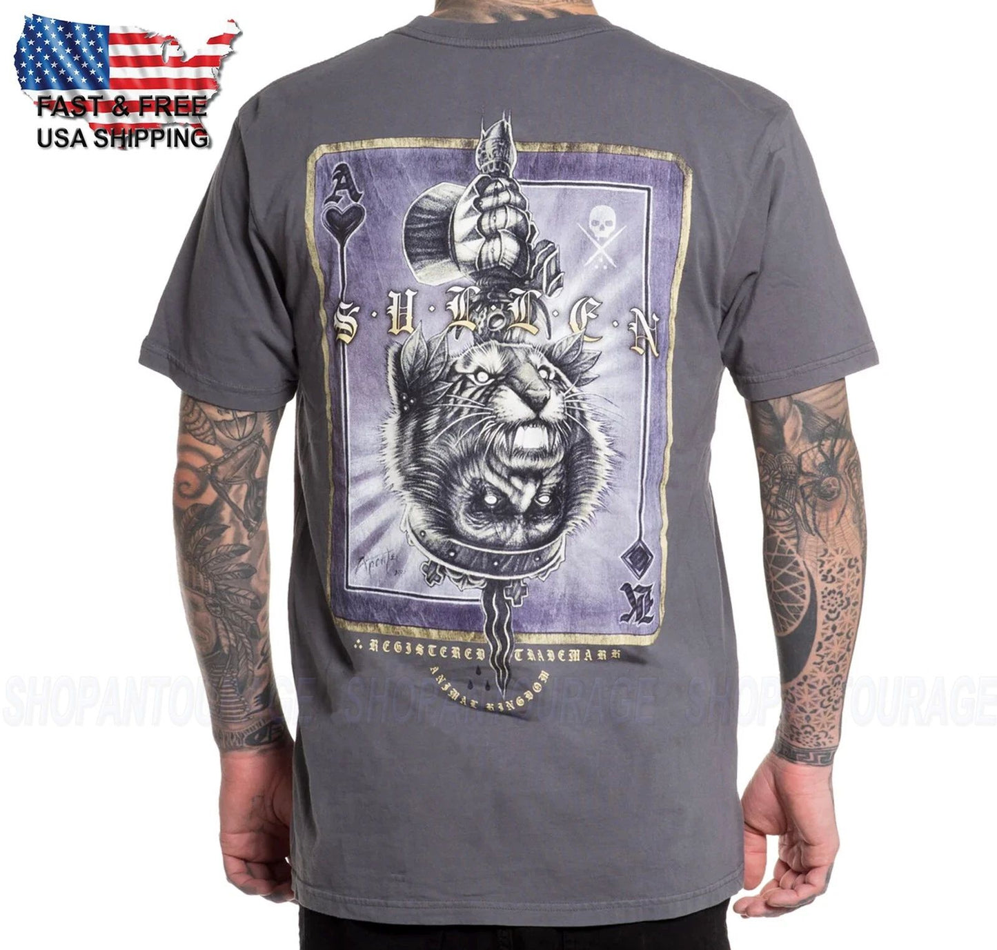 Sullen Animal Kingdom Premium Fit SCM6289 New Men's T-Shirt