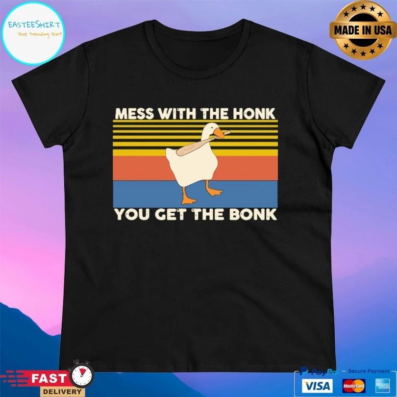 Duck Mess With The Honk You Get The Bonk Vintage T-shirt