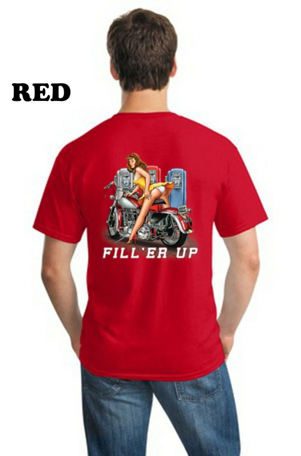 Biker Life Custom Chopper Scooter Sexy Girl On Classic Motorcycle Men's T Shirt