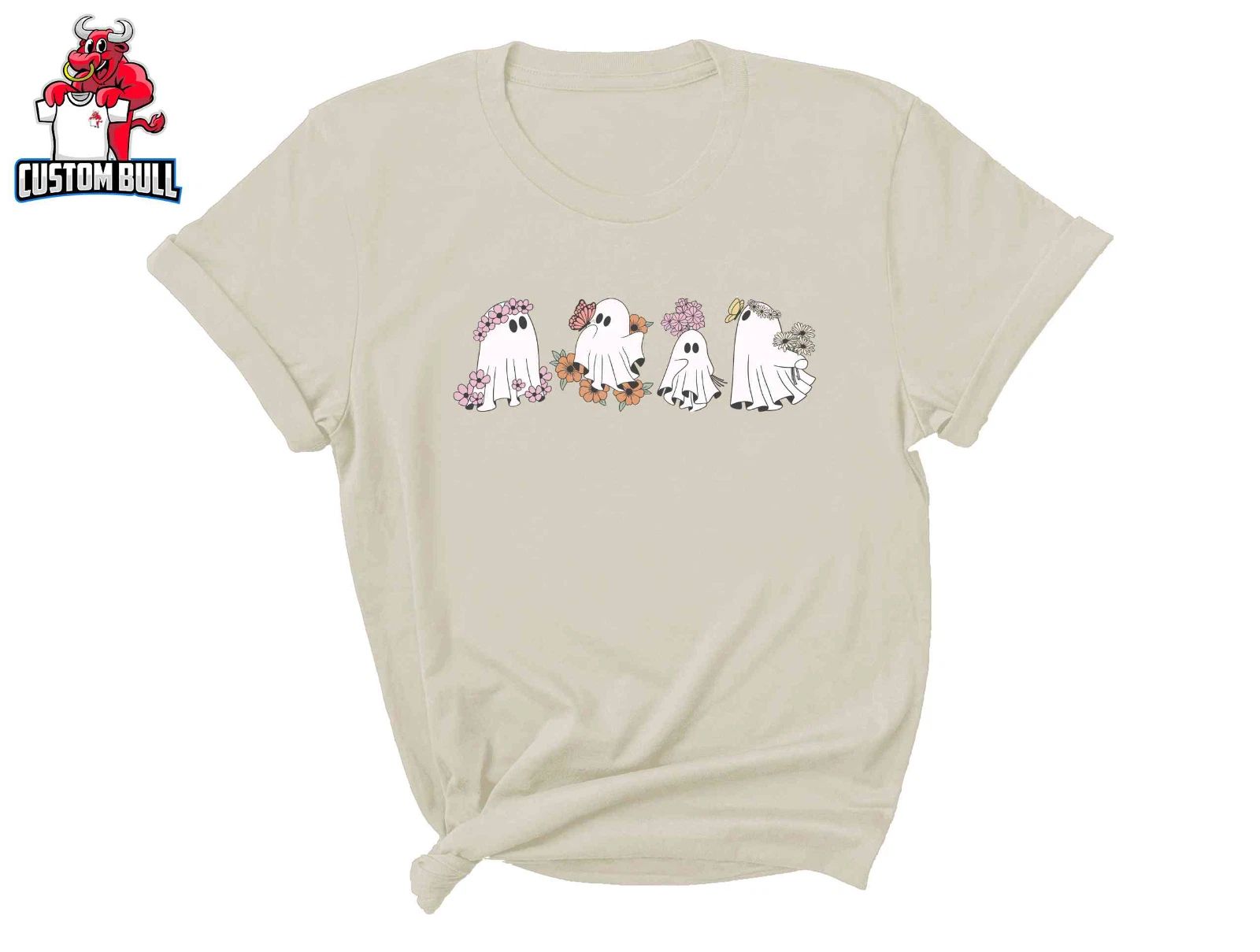 Retro Floral Ghosts Shirt, Cute Halloween Ghosts Shirt, Vintage Ghost Shirt