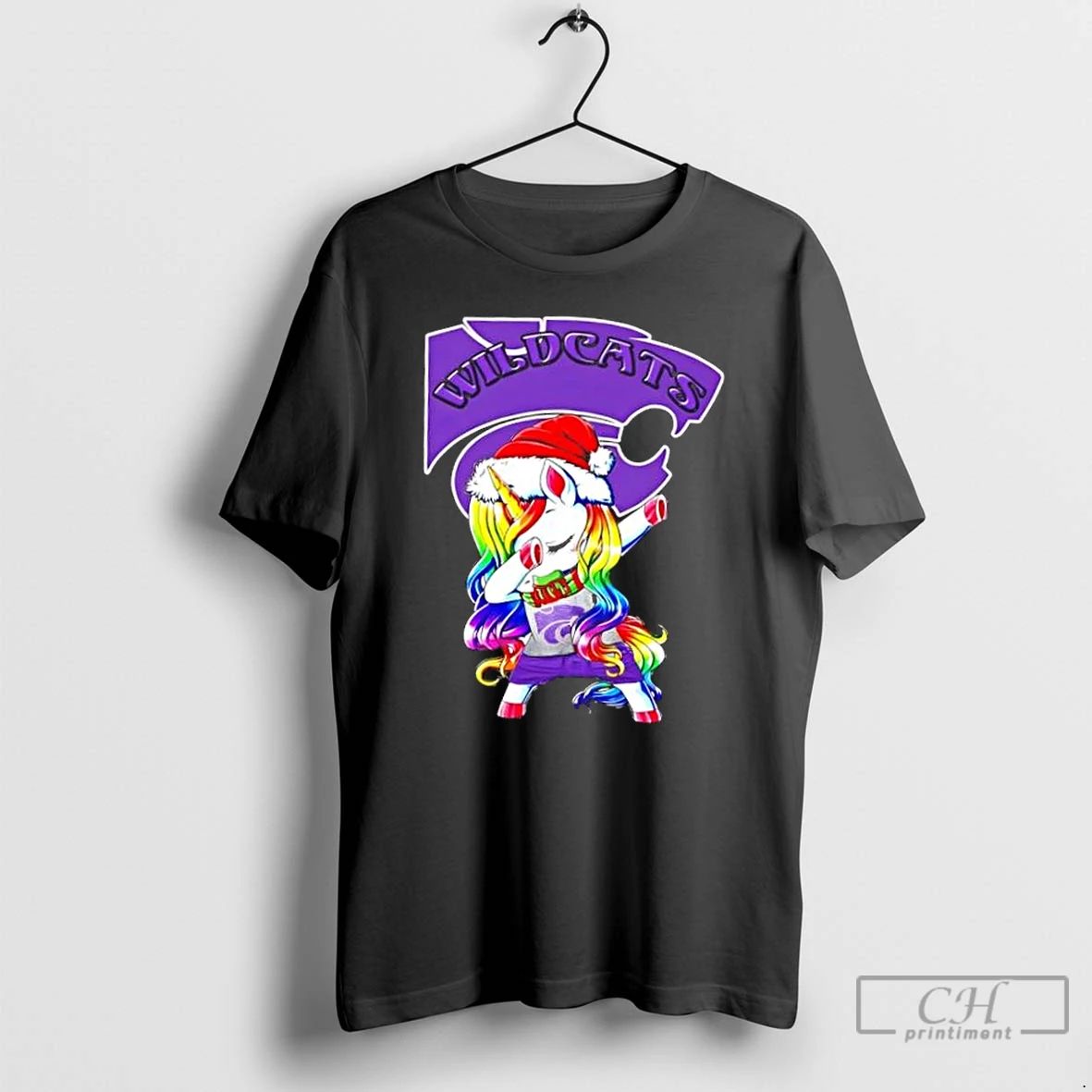 Classic Kansas State Wildcats Football X Unicorn Santa Hat Dabbing Merry Christmas T Shirts