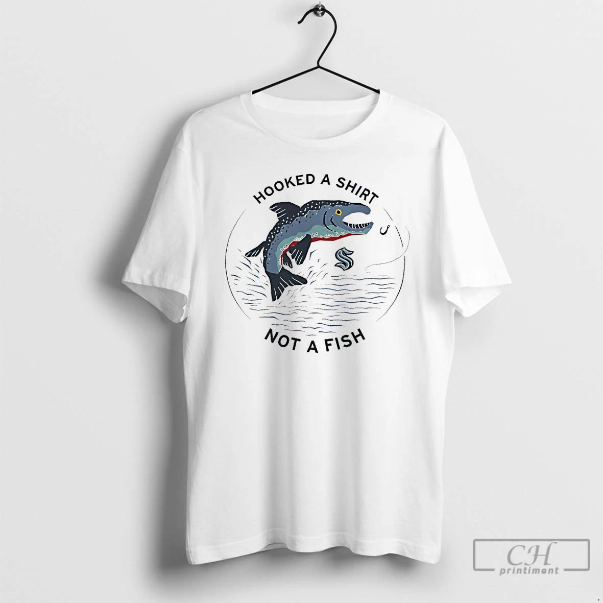 Premium Seattle Kraken Hooked A Not A Fish T Shirts