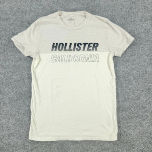 Hollister Shirt Men's Small Gray California Graphic Crew Neck Short Sleeve Adult