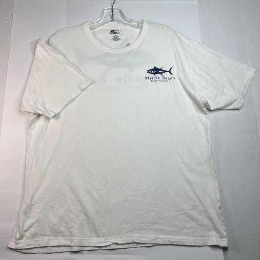 Myrtle Beach South Carolina White Cotton Shirt Men's Sz XL By Mahi Surf Co