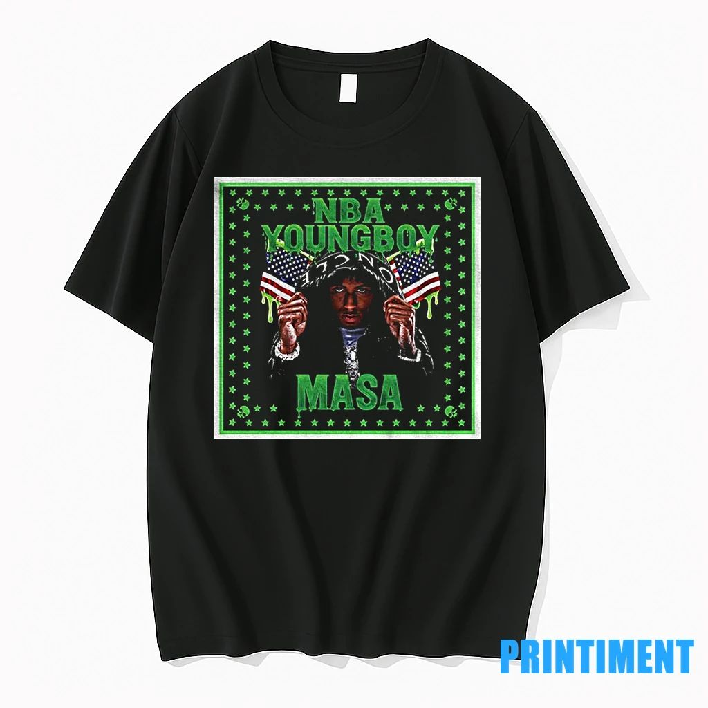 Kentrell Desean Gaulden Nba Youngboy Masa I Just Got A New Gun American Flag Tshirts