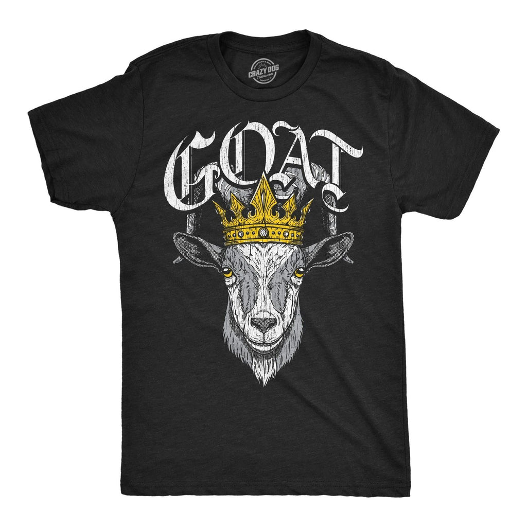 Mens Funny T Shirts Goat King Sarcastic Graphic Novelty Tee For Men